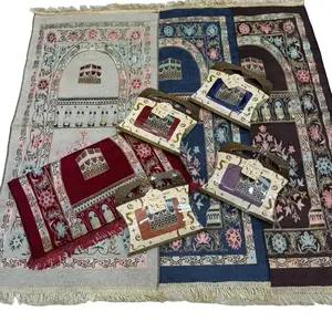 Sajadah isi 10pics midi kemasan box cantik chenile tambang Motif Turki Muslim