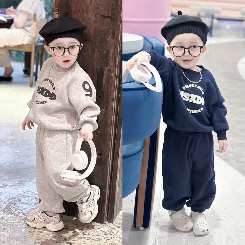  MỠ.KIDS SET NỈ HSXDD D30 Bộ Quần Áo Cổ Tròn Dài Tay Chất Nỉ Bông Mềm Dày Dặn Size 10-27kg Quần Áo Trẻ Em Thời Trang 