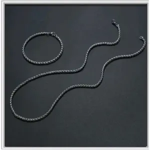 Paket Kalung & Gelang Sisik Naga Pria dan Wanita Kulit Silver Terbaru