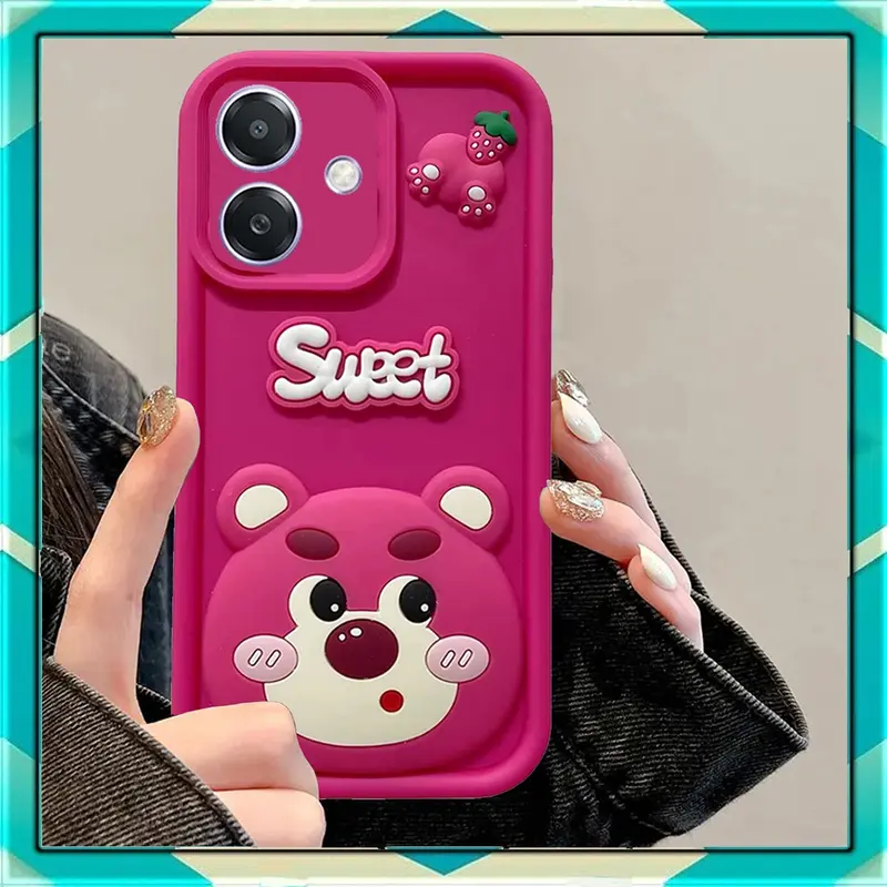 Case Cesing FOR OPPO A3X Motif Lotso Sweet Pink Cutie Bear Premium Softcase 0