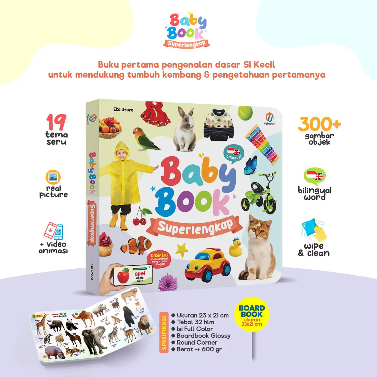 Buku Baby Book Super Lengkap untuk anak 1 2 tahun bayi 0 6 bulan boardbook - ziyadbooks