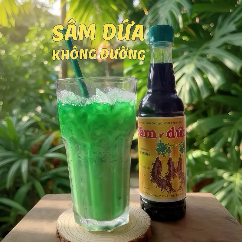 [ KHÔNG ĐƯỜNG ] Sâm Dứa Châu Thành KHÔNG ĐƯỜNG dạng nước Lỏng Vị LẠT - THƠM Dứa uống với Sữa Đặc - 430ml