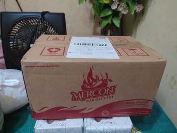 Product Review of [HARGA KHUSUS LIVE] MERCON MERAH PUTIH - SET DUET NENDANG MERCON ISI 2 PACK (MERCON DAGING, RENDANG SAPI) LAUK SIAP SAJI Food Pedas Instan from B**i 0