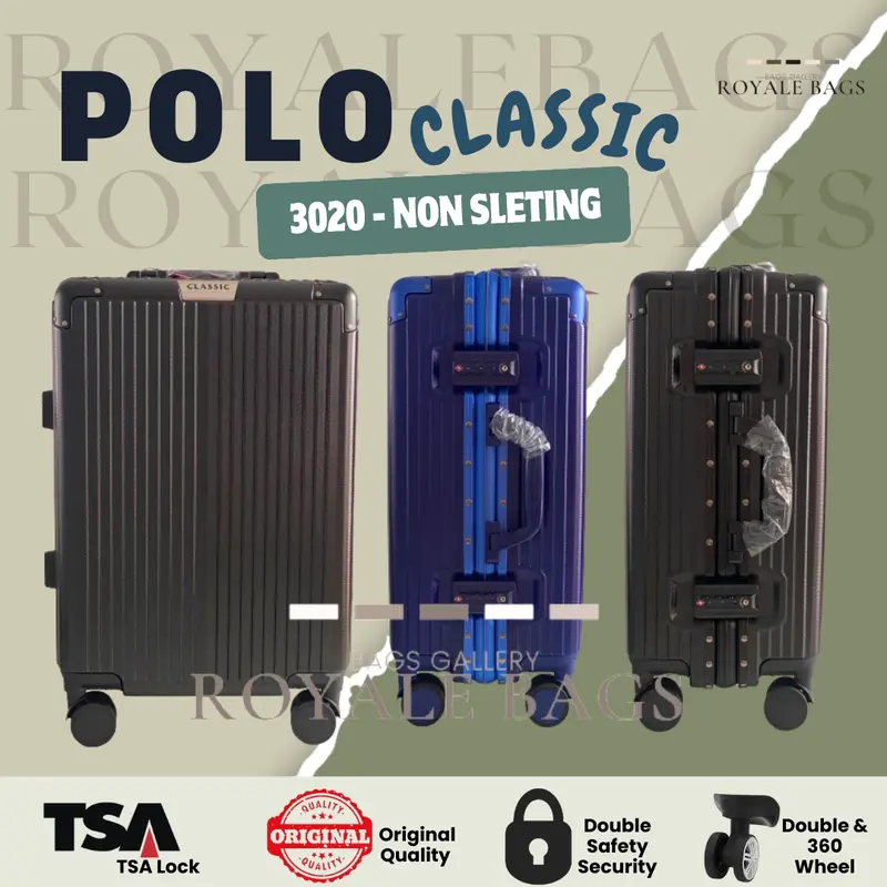 Polo Classic 3020 Series Tas Koper 20 inch Original Alumunium Frame - TSA Lock 0