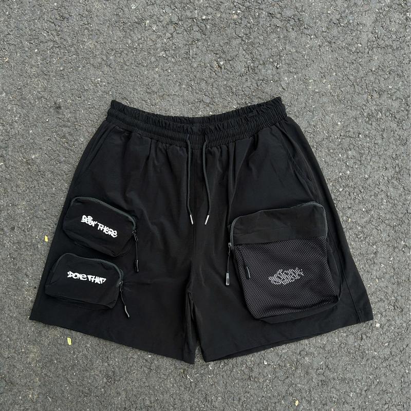 Spirix1x1 Quần Shorts Spirix Been there Nam Nữ Big Size Đi Chơi Du lịch Thể Thao Mùa Hè Quần Đùi Co Giãn Big Size Ống Rộng Màu Đen Menswear