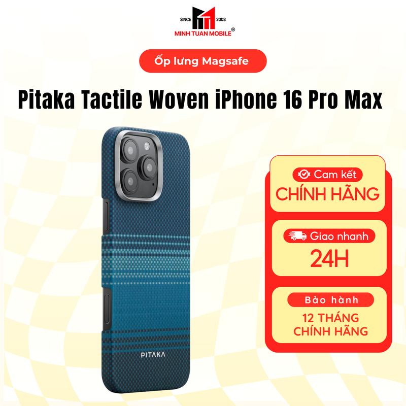 Ốp lưng Magsafe iPhone 16 Pro Max Pitaka Tactile Woven