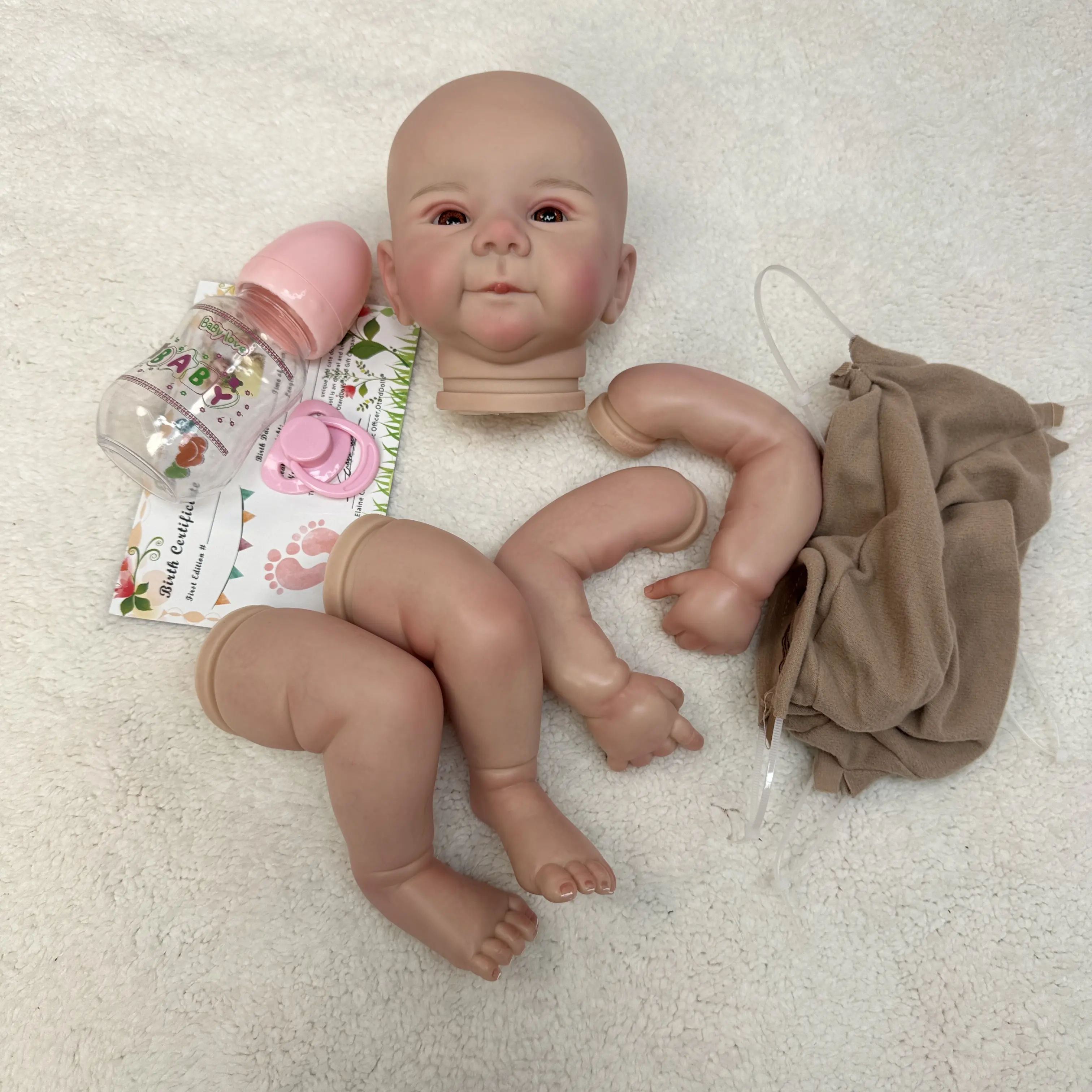 18Inch Reborn Juliette Baby Doll Artist Painting Doll kits Lifelike Unfinished Baby Kit Handmade Realistic baby doll toy