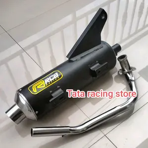 Knalpot standar racing RCB Ujung croom bas adem beat karbu, beat fi, beat street, vario 125, vario 150, Scoopy, beat deluxe, vario karbu, genio, mio sporty, mio j, mio smile, mio m3, mio soul GT, fazzio, x ride, fino fi, fino karbu, spacy, beat pop
