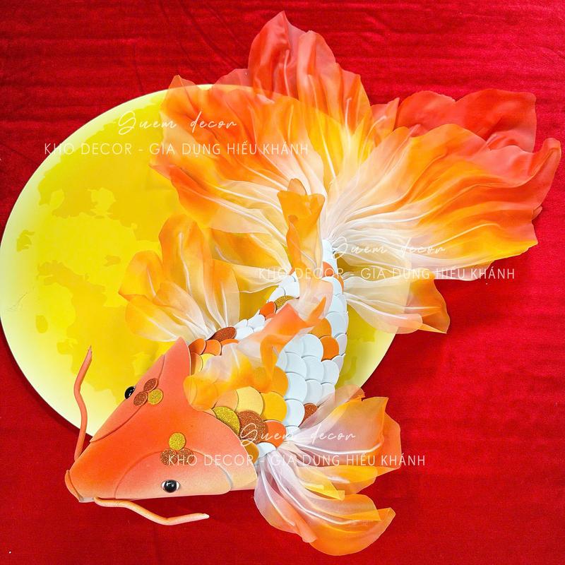 Cá Chép Handmade trang trí Trung Thu, Tết, decor nhà cửa, hàng quán đủ các size, cá đã hoàn thiện, chiều dài tính từ đầu đến hết phần đuôi cá