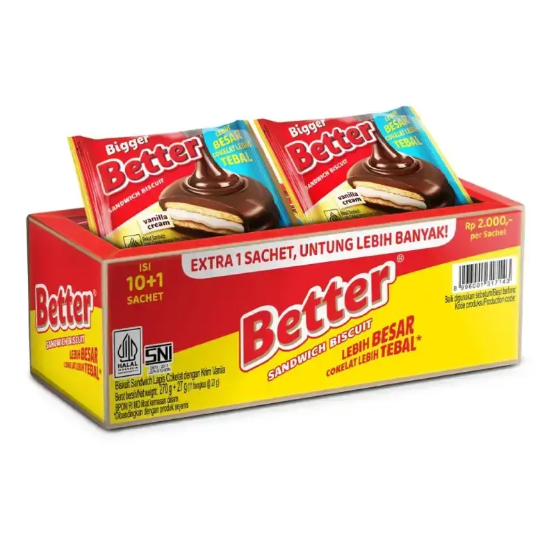 Better Sandwich Bigger Biskuit Vanilla [27gr /10 pcs/ Pack]