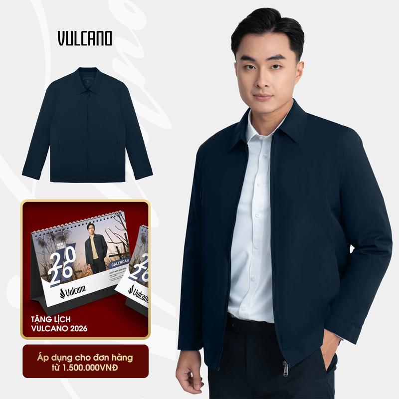 Áo Jacket Nam Cổ Bẻ Chần Bông Vulcano Áo khoác hành chính thời trang công sở RT.25.A2