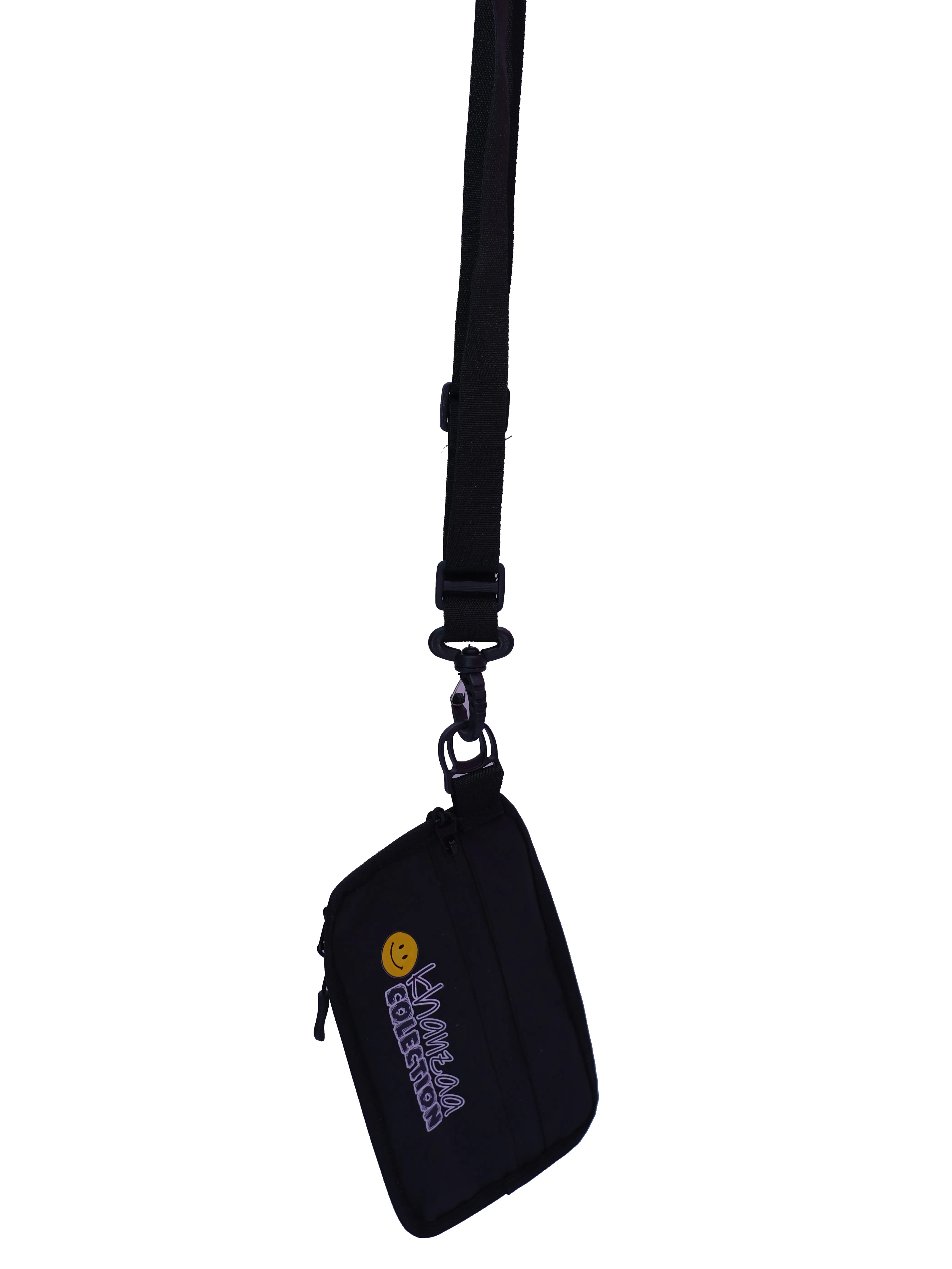 Tas hp touchscreen tas selempang leher dompet kartu dan hp Hitam