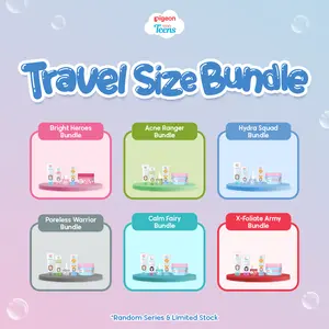 TRAVEL SIZE COMPLETE BUNDLE (ISI 5) | STARTER KIT BUNDLE | PAKET SKINCARE KIT REMAJA | MENCERAHKAN, MELEMBAPKAN, MERAWAT KULIT BERJERAWAT