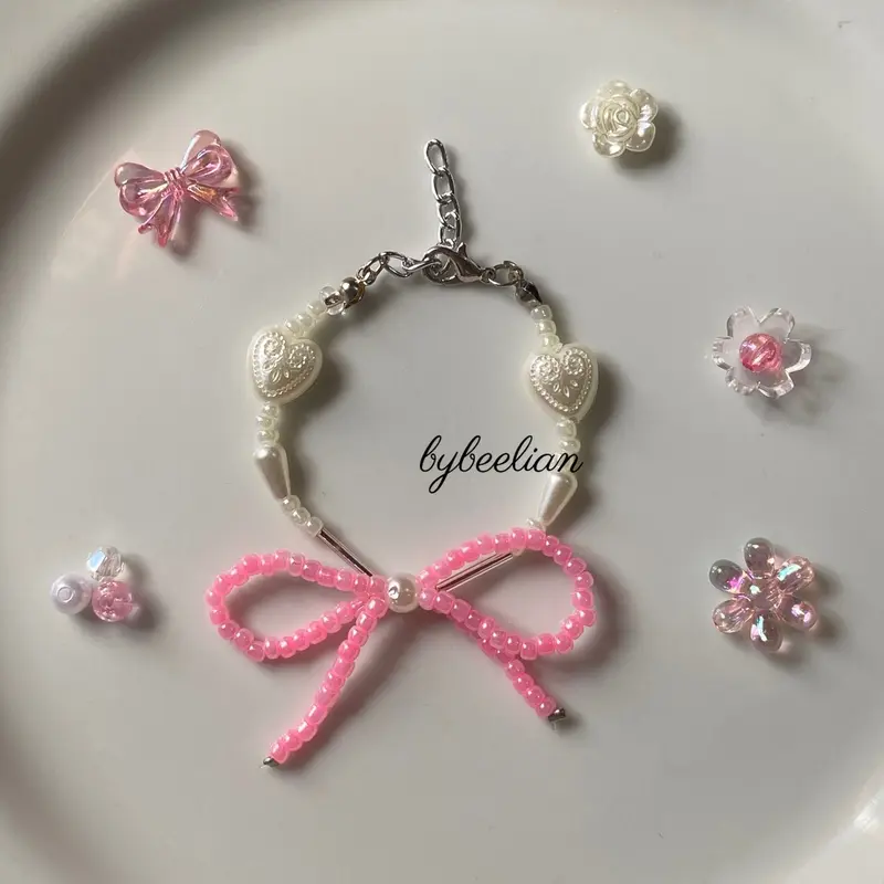 RIBBON SERIES | Pink dan Red | Beads Bracelets | gelang manik lucuuuu 2