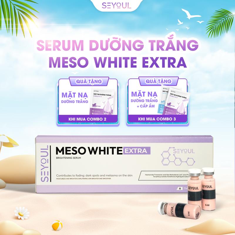 [SEYOUL] Serum dưỡng trắng Meso White Seyoul - hỗ trợ làm trắng, làm mờ các vết thâm, sạm, tàn nhang, giúp da căng bóng tràn đầy sức sống