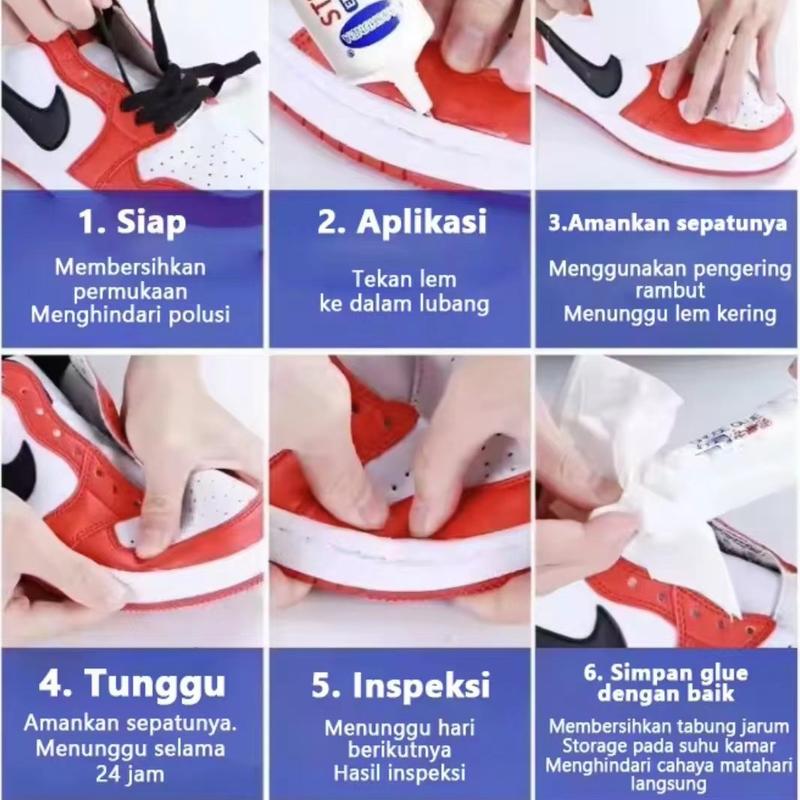 lem sepatu super kuat original lem super kuat korea lem sepatu paling kuat lem sepatu super kuat anti airlem kertas lem anti bocor tahan air lem semua jenis sepatu cocok untuk sepatu hak tinggi sepatu lari sanda transparan cepat kering waterproof 60ml 4