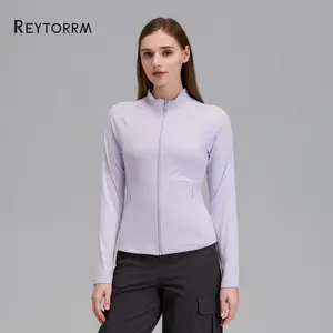 Reytorrm Jaket Olahraga Wanita Lengan Panjang Sport Jaket Anti UV UPF100+ Pakaian Olahraga Untuk Mendaki Dan Melindungi Dari Sinar Matahari WT015