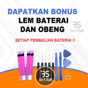 Baterai batre Lem dan Obeng 8 in 1 Free