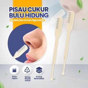 Alat cukur bulu hidung manual stainless steel, alat cukur bulu hidung, alat cukur tanpa rasa sakit pada kulit, lubang hidung pria dan wanita, artefak khusus