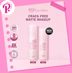 BNB barenbliss LockLook  Matte Setting Spray | Tahan 16 Jam | Matte Finish, Waterproof, Sweatproof & Transferproof Wajah