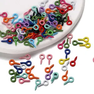 Ready Stock ±100pcs Paku Ulir Bahan Besi Warna Warni Untuk Aksesoris Liontin Diy