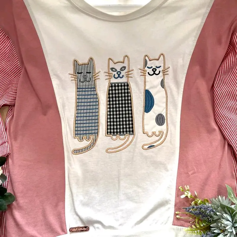 Kaos Oblong Baju Wanita Oversize Cewek Top - Atasan Cat Remaja Dewasa - Polos, Panjang, Katun 4
