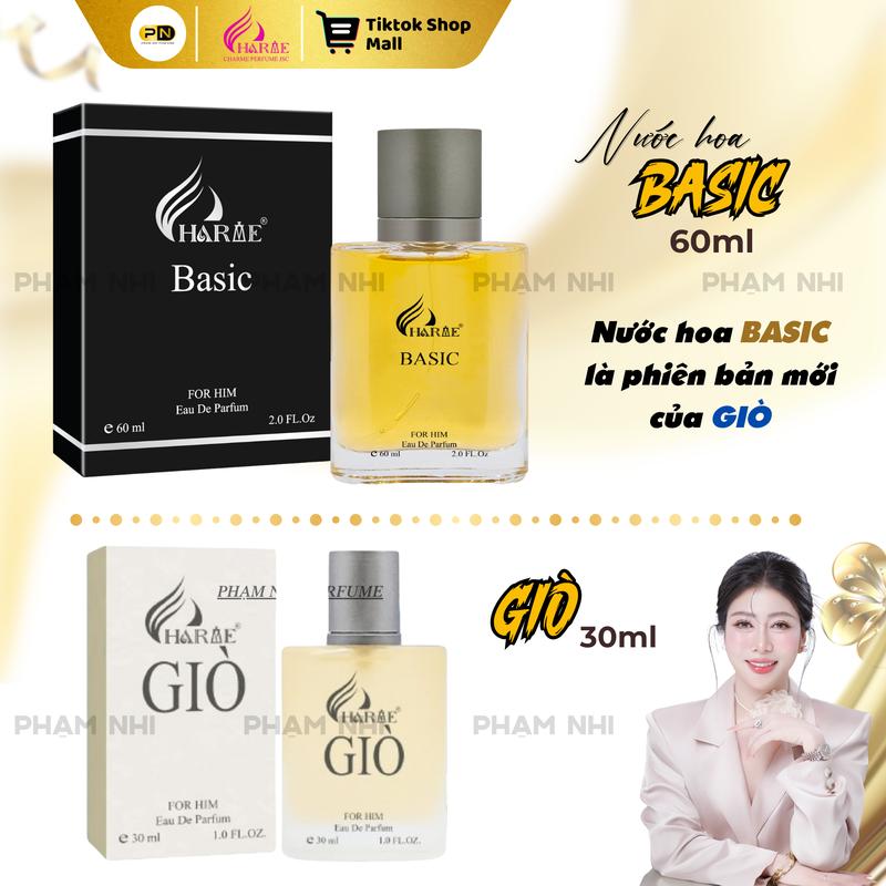 CHARME PERFUME Nước Hoa BASIC 60ml - GIO 30ml dành cho Nam