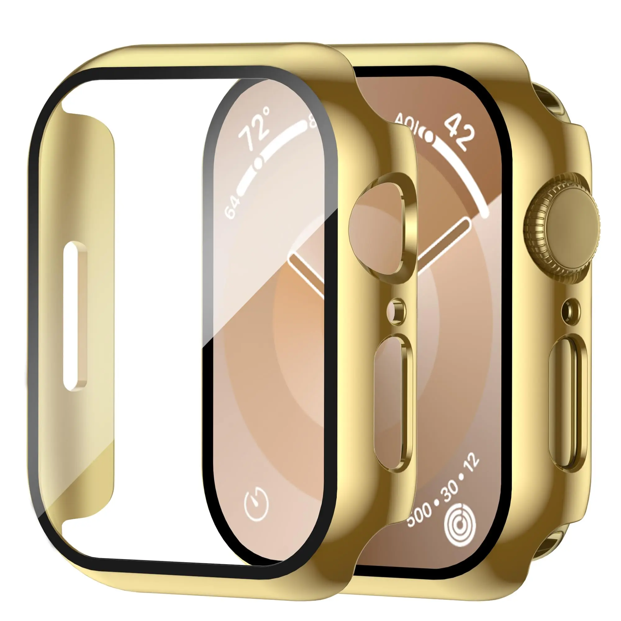 Glass+Cover For Apple Watch case 44mm 40mm 45mm 41mm 46mm 42mm iWatch Accessorie Screen Protector case iwatch serie 10 9 8 7 6 5