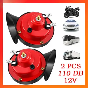 【COD 100% Aman】 12V Klakson Keong 1/2 PCS Suara Nyaring 110DB Keras Cocok Untuk Mobil Sepeda Motor Listrik Anti Air Hitam Original Klakson Mobil 110DB 12V - Circuit