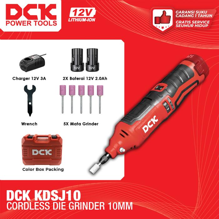 Gambar DCK Cordless Die Grinder 10mm / Mesin Gerinda Lurus Baterai 10mm / Gerinda Mini KDSJ10 10mm dari DCK Power Tools Indonesia Kota Administrasi Jakarta Barat Tokopedia