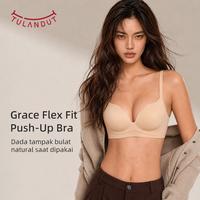 Gambar [BUY 1 BRA FREE 1 CD] Tulandut Bra Grace Flex Fit Push-Up Bra Wanita Seamless Tanpa Kawat Wireless Bra Invisible No Bra Look Cup 3D Pengangkat Payudara 4 Baris Kait 380 - Black, M dari Tulandut Official Store Kab. Tangerang 2 Tokopedia