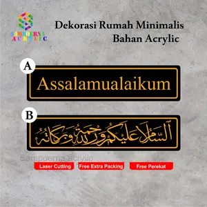 dekorasi assalamualaikum bahan acrylic