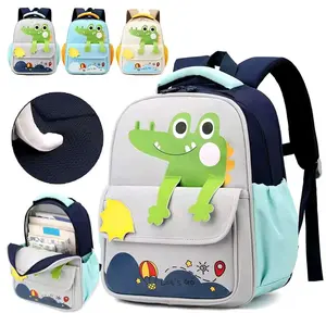Tas Sekolah Anak SD Karakter Buaya Ransel Anak Besar Muat Buku & Botol Multifungsi Kanvas Premium Kedap Air Fashionable untuk Segala Kegiatan