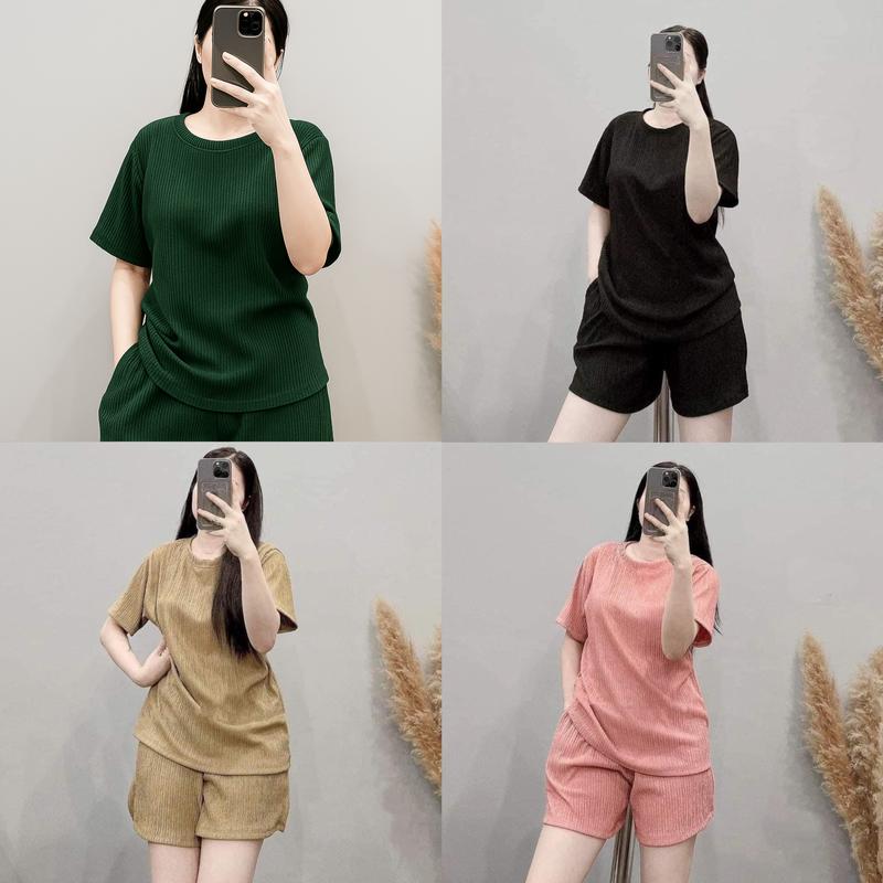 Xả Kho Bộ Quần Áo Thun Đùi Thể Thao Thanh Lịch Dễ Thương Bigsize 50-95Kg Nữ Top Polo Sport Thể Dục - B.1138