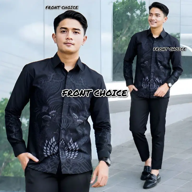 FRONT CHOICE - KEMEJA BATIK PRIA COWO COWOK LAKI LAKI LENGAN PANJANG MODERN PEKALONGAN 4