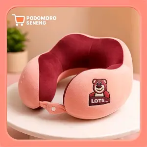 Bantal Leher Tidur Siang Berbentuk Lotso Bantal Leher Mobil Bahan Yelvo Berlabel SNI Car