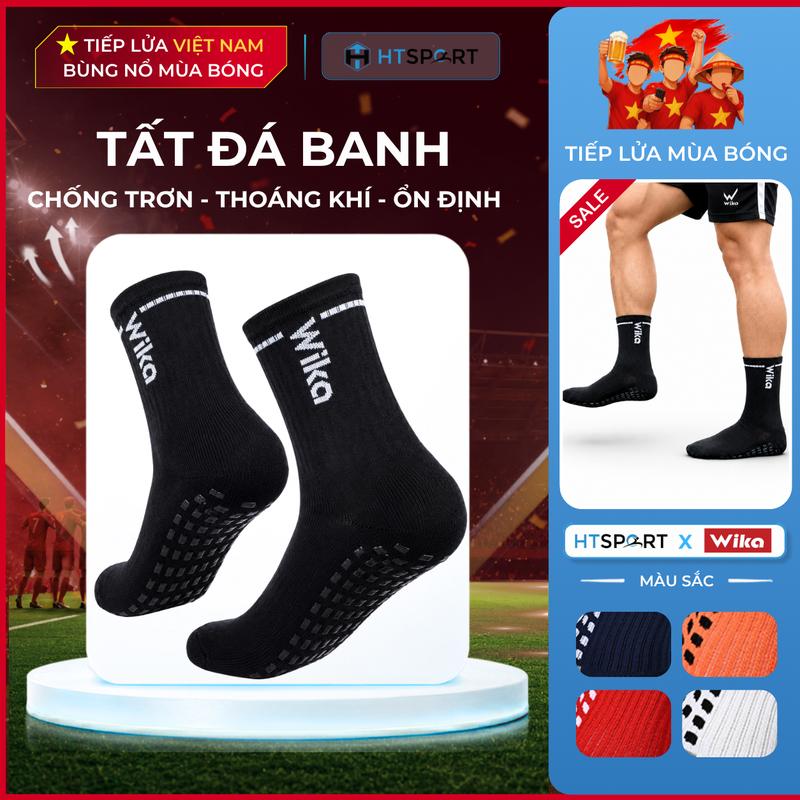 Vớ Đá Bóng Chống Trượt Chính Hãng Wika, Tất Ngắn Đệm Cao Su Chống Trơn Thể Thao Đá Banh Sân Cỏ
