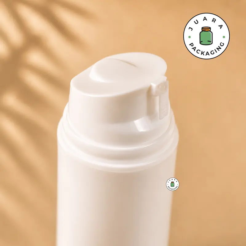 Botol Pump Airless 30ml 50ml 100ml Putih – Botol Kosmetik Plastik Isi Ulang Tanpa Udara Cocok untuk Serum, Lotion, Gel, Skincare Cair, Wadah Travel Size Refill 30 ml 50 ml 100 ml