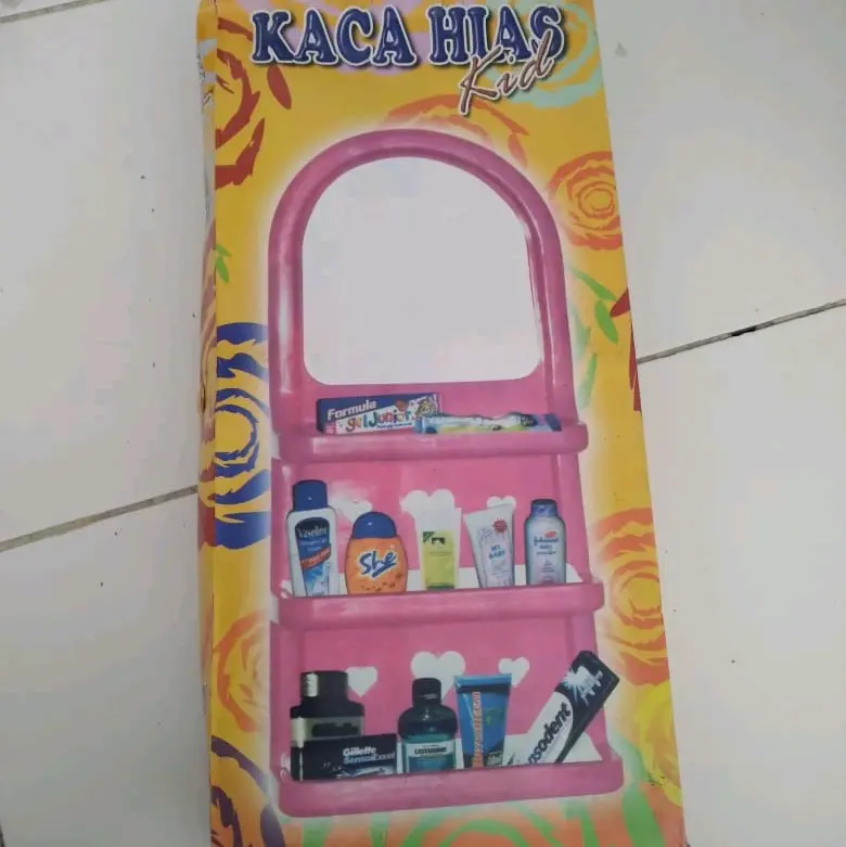 Kaca hias kid gantung dinding perlengkapan rumah