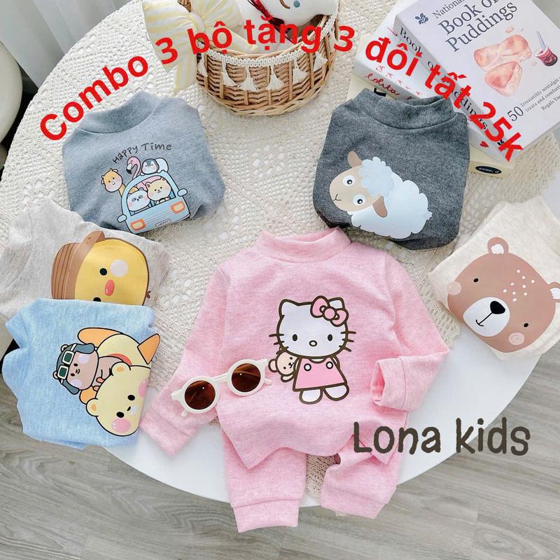 Lona kids Bộ Quần Áo Cho Bé Trai Bé Gái Dài Tay Thu Đông Len Lông Thỏ Cổ Cao Chất Liệu Ấm Áp Thiết Kế Đa Năng Phù Hợp Cho Mùa Thu Đông 