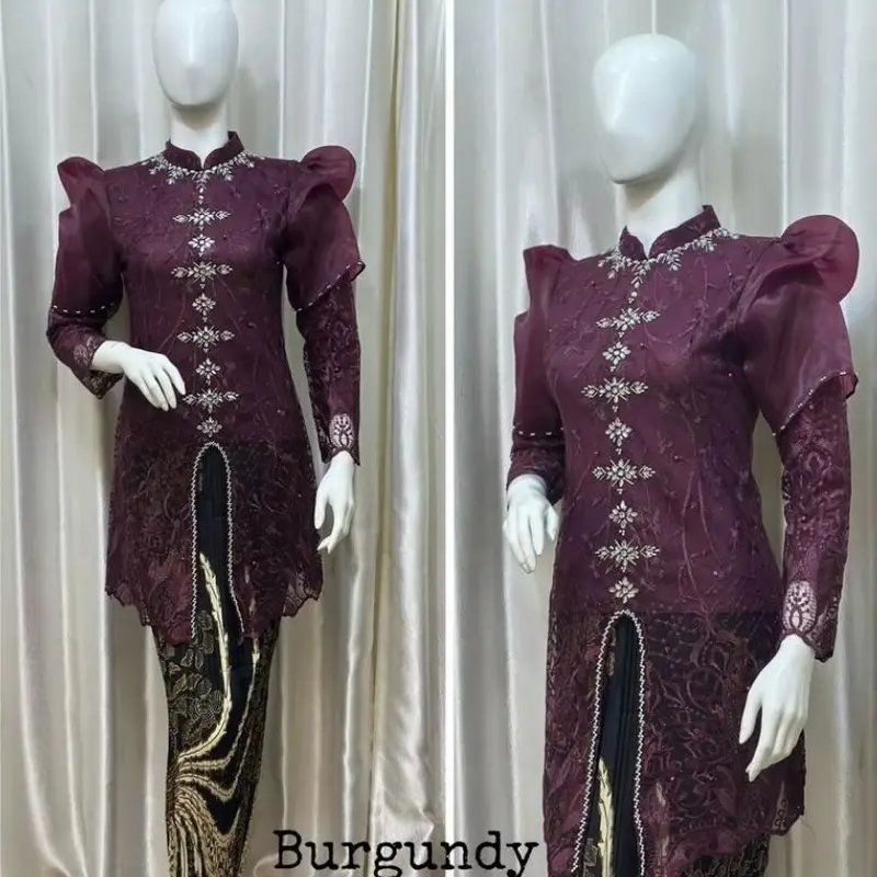 ￼Kebaya Aura Tunik Tille Kerah Sanghai / Kebaya Wisuda / Kebaya Lamaran terbaru 4