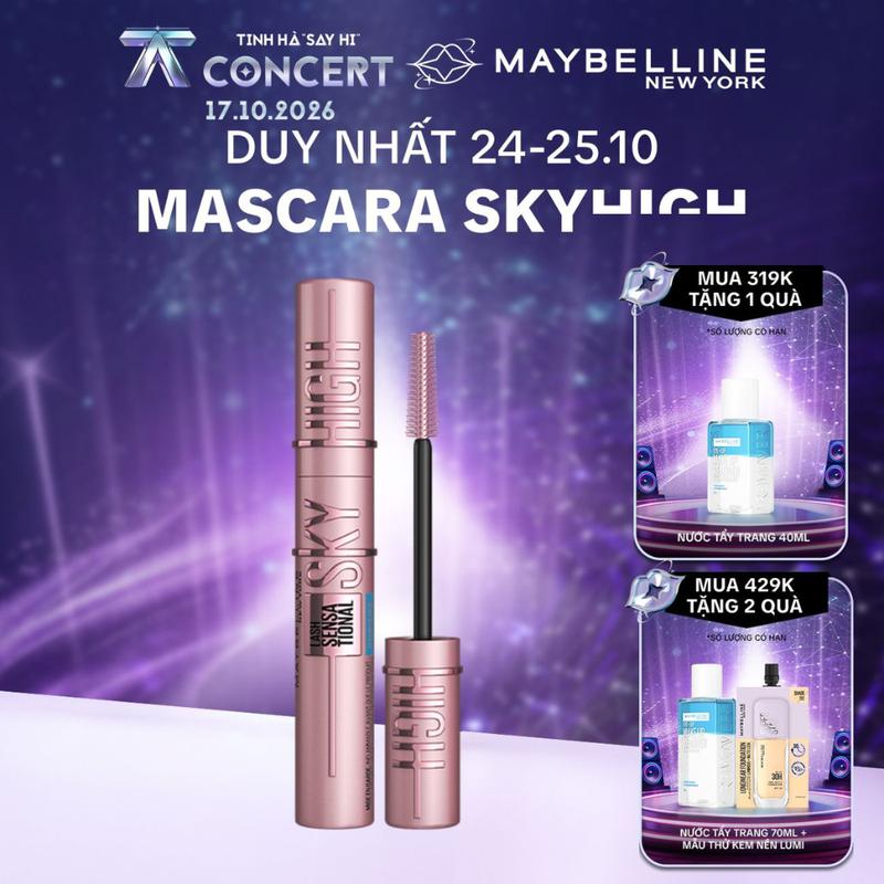 Mascara Sky High Chuốt Mi Tơi Dài Mi Lash Sensational Maybelline New York Waterproof 6ml