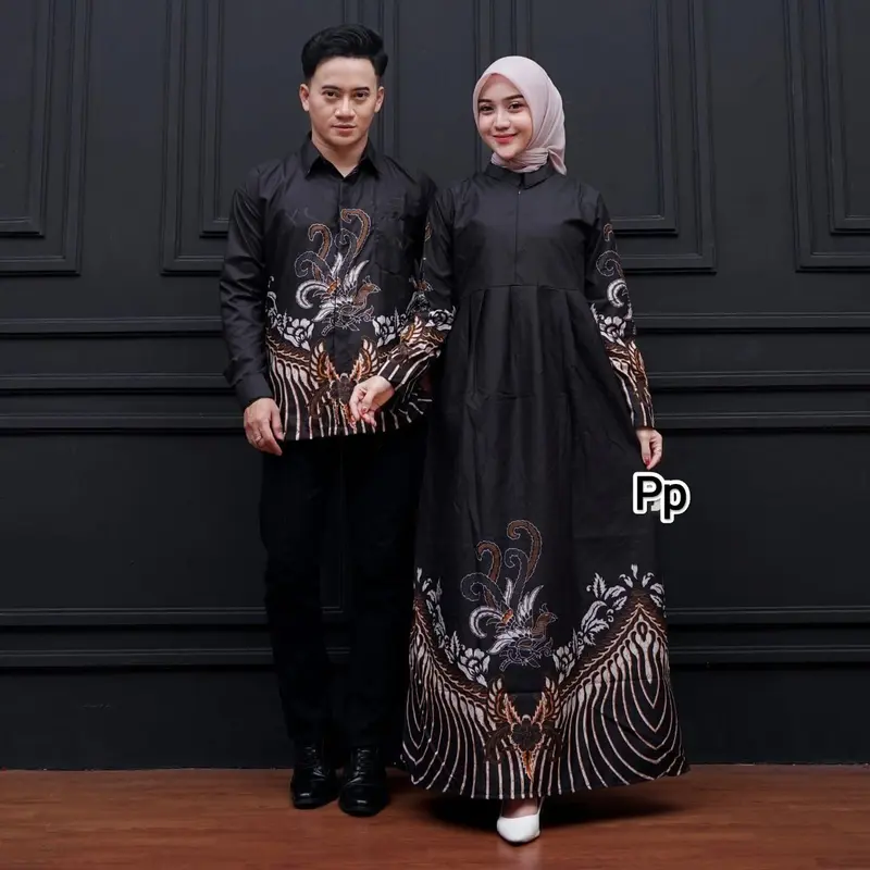 Gamis Batik Couple Baju Batik Pasangan Harga Sepasang 1