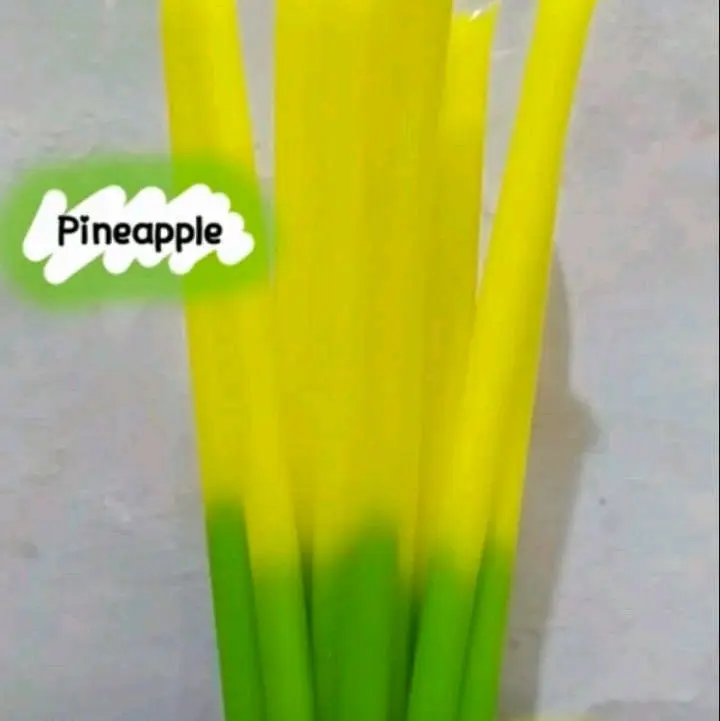 100 pcs Plastik es dobel pensil ukuran 2x35 cm super panjang