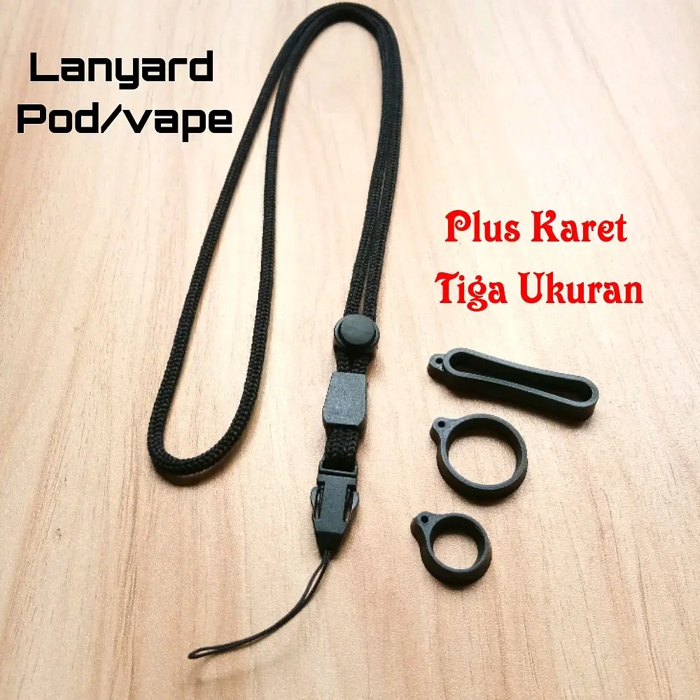 tali gantungan lanyar Hp id card p0dz dll plus 0 ring 3 ukuran Merah