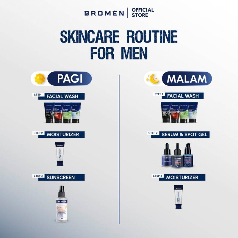 BROMEN OIL CONTROL FACIAL WASH 100mL | SABUN Pembersih MUKA BERMINYAK | SKINCARE COWOK | PERAWATAN WAJAH MINYAK BERLEBIH Pria 4