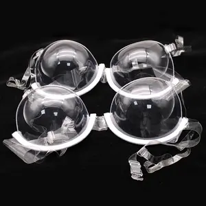 PRODUK TERBARU! Sexy Transparent Clear Push Up Bra for Women Ultra-thin Invisible Bras Soft TPU Plastic Shoulder Straps See Through Underwear