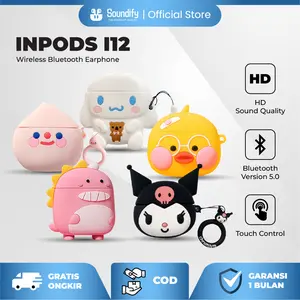 [SOUNDIFY] COD Headset Bass Bluetooth Nirkabel Lucu Dengan Case Earphone True Wireless i12 TWS HIFI