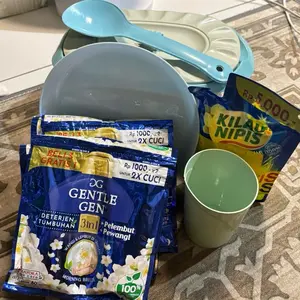 16 pcs gentelgen + 1 kilau nipis GRATIS wadah sayur,piring,gelas,centong