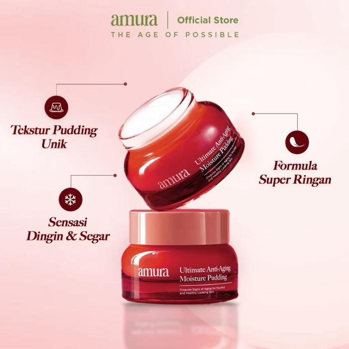 Gambar (Promo) Amura Ultimate Anti Aging Moisture Pudding 30gr Original | Pelembap Anti Aging Kulit Kenyal & Cerah dari Reglow Beauty Skin Id Kab. Bantul Tokopedia